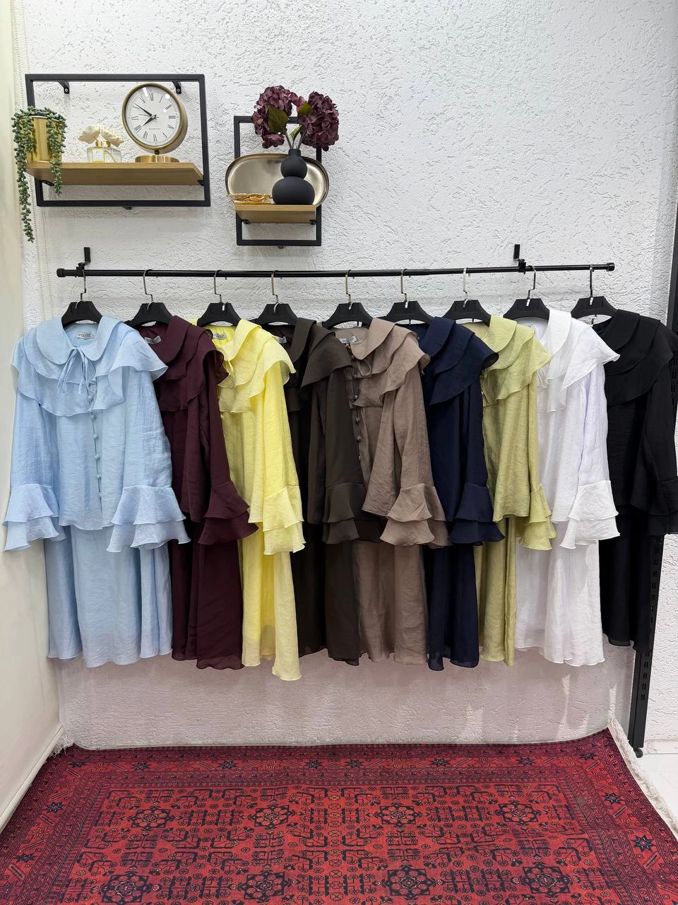 Fırfır Detaylı Bağlamalı Tunik Elbise — görsel 4